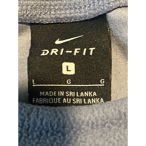 Nike Dri-Fit Womens Light Blue Cropped Fleece Long Sleeve Sweatshirt L - Picture 2 of 7